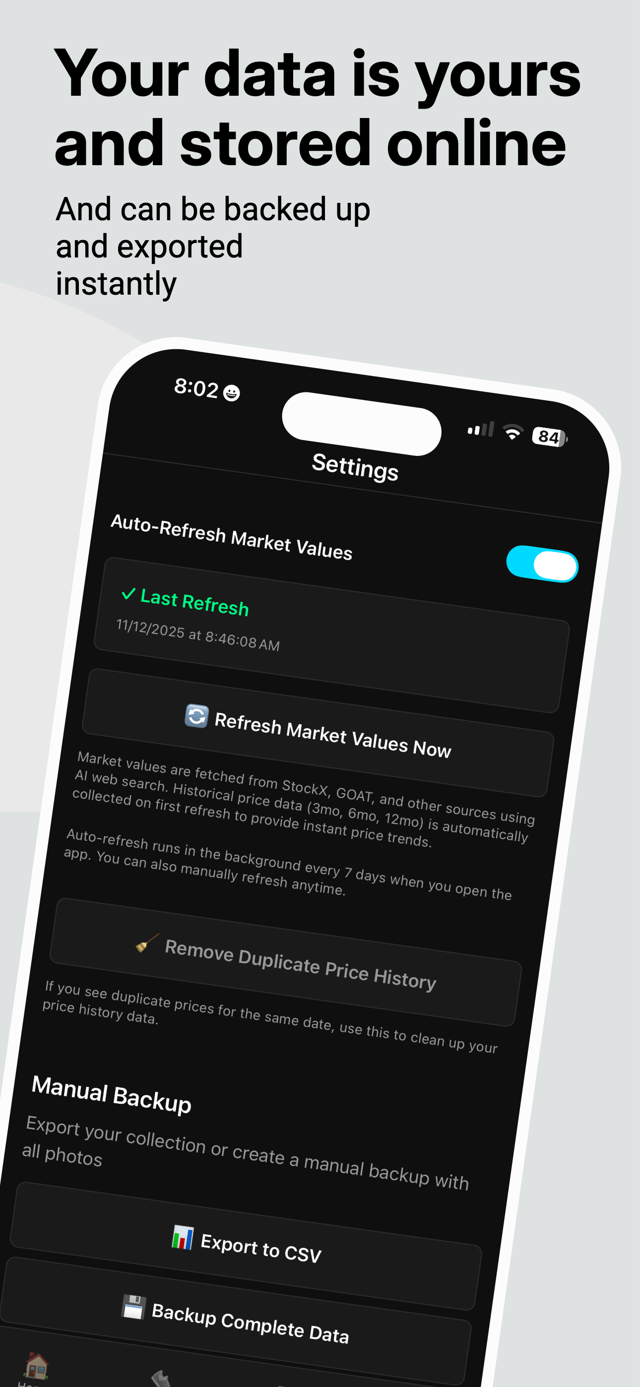 Settings and features
